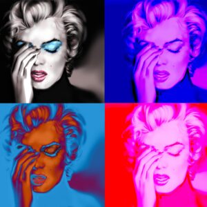 Marilyn Iconic Collage Square